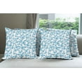thumbnail image 6 of Ambesonne Tribal Throw Pillow Cover 4 Pack, Spring Myth Boho Style, 18", White and Blue, 6 of 7