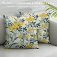 thumbnail image 3 of Nawypu Spring Pillow Covers, Watercolor Blue and Yellow Flower Decorative Throw Pillows,Vintage Plant Floral Summer Seasonal Outdoor Decor Pillowcase Cushion Cover for Couch Sofa, 3 of 5