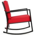 thumbnail image 6 of Spaco Patio Rattan Rocker, Lounge Patio Rocking Chair, Outdoor Glider Rocking Chair Cushion Lawn for Porch,Backyard,Indoor and Garden,Red, 6 of 8