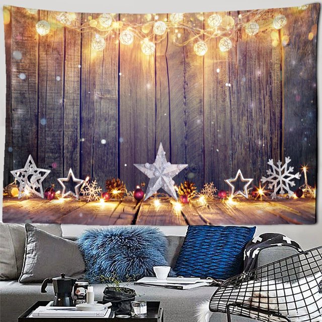 Tapiz de muñeco de nieve de Navidad colgante de pared Papá Noel regalos bohemios Hippie ambiente festivo decoración del hogar