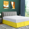 thumbnail image 2 of CCNY 12" Inch Drop Pleated Bed Skirt Twin XL Size 100% Microfiber Made Yellow with Split Corners Bedskirts, 2 of 7