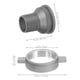 thumbnail image 4 of 1 juego de adaptadores de tubería de aluminio para bomba de agua de motor de gasolina, acoplamiento de tubería de aluminio para drenaje de emergencia e irrigación agrícola., 4 of 6