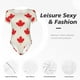 thumbnail image 4 of Fotbe Happy Canada Day Body de Mujer con Cuello Redondo y Mangas Cortas, Sin Mangas Ajustado, Suave, Cómodo y Básico-Large, 4 of 7