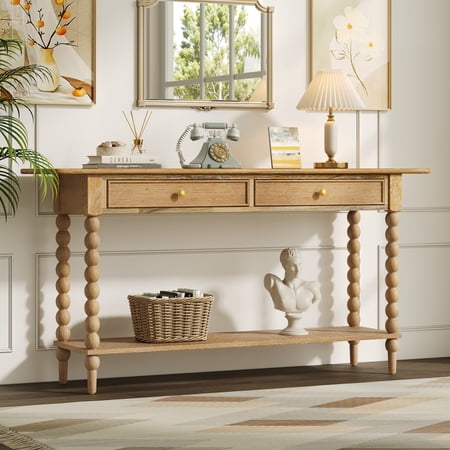 Christopher Knight Home 31.5 Console Table with 2 Drawers and Shelf Rooms/Hallway Storage & Decor Natural