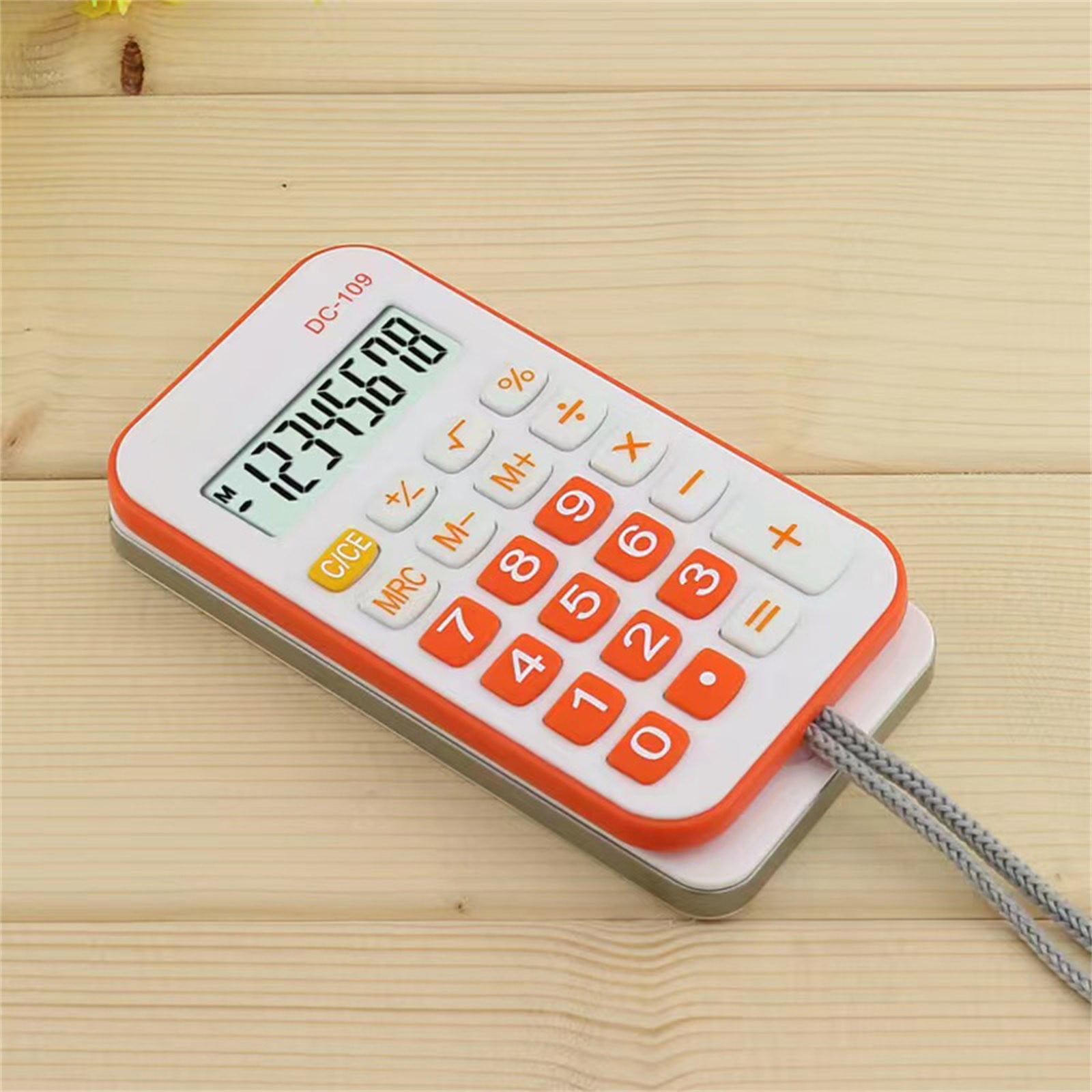 Pouches For Organization Small Portable Calculator Simple Fashionable Design With Rope For Students Use Material Portable Mini Cute With Rope Student's Neck Hanging Calculator