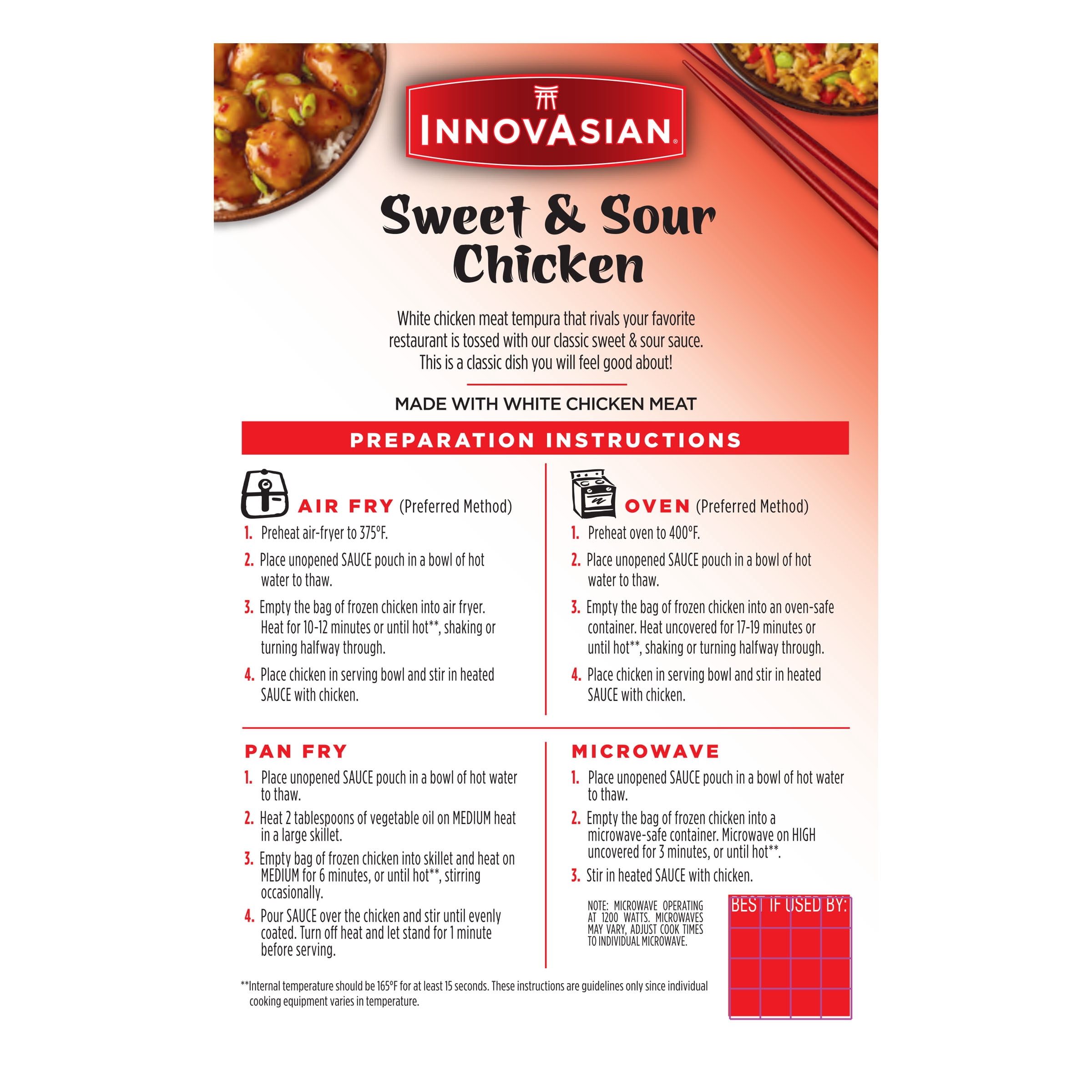 InnovAsian Sweet & Sour Chicken, 18 oz (Frozen Meal)