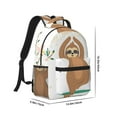 thumbnail image 2 of Goofa Cute Sloth In Yoga Pose Tree Pattern Comfortable Student Backpack - Ergonomic Design, Durable, Water-Resistant, Multi-Compartment,Travel, and Outdoor Activities, 2 of 5