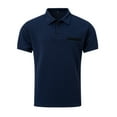 thumbnail image 3 of zfhfof Mens Waffle Workout Polo Shirts Short Sleeve Athletic Golf Casual Tee Shirts Summer Classic Lapel Collar Shirt Top, 3 of 8