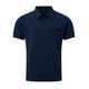 thumbnail image 3 of Playeras Elvqul para Caballero Manga Corta Azul Marino sin Estampado Abotonada Casual con Solapa Gym Algodón, 3 of 8