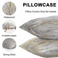 thumbnail image 5 of Throw Pillow Covers 20x20 Inch Set of 2, Golden Grey Tree Waterproof Outdoor Pillow Covers, Oil Painting Forest Abstract Art Decorative Cushion Pillowcases for Couch, Sofa, Bed, Garden, Patio, 5 of 9