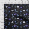 thumbnail image 2 of oneOone Polyester Spandex Medium Blue Fabric Floral Retro Sewing Craft Projects Fabric Prints By Yard 56 Inch Wide, 2 of 5