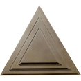 thumbnail image 4 of 19"W x 16 5/8"H x 1 1/8"P Triangle Ceiling Medallion, Hand-Painted Walnut, 4 of 8