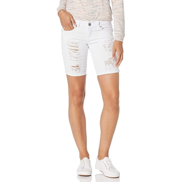 Shorts Denim Jeans Acid Washed White Active Wear for Summer Juniors Size 15