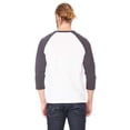 thumbnail image 2 of The Bella + Canvas Unisex 3/4 Sleeve Baseball T-Shirt - WHITE/ DARK GREY - S, 2 of 2