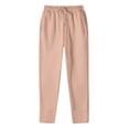 thumbnail image 6 of QASIEATN Women Fleece Baggy Sweatpants with Pockets Wide Straight Leg High Waist Joggers Pants Winter Clothes, 6 of 7