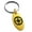 Gold, variant on Stainless Steel Aztec Intelligence Rune Engraved Small Oval Charm Keychain Keyring