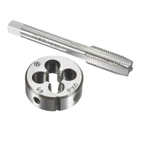

TENCE M12 x 1.5mm Metric Tap and Die Set HSS Machine Thread Tap with Round Die