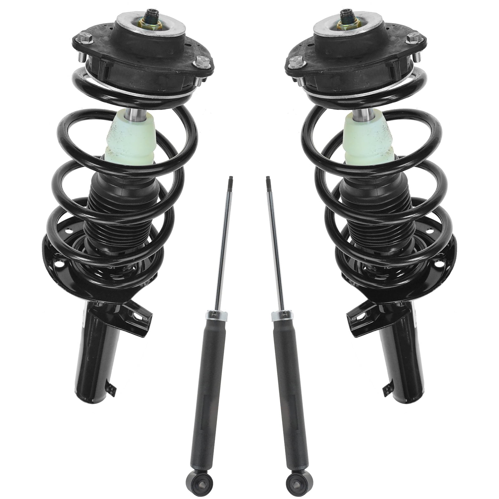 TRQ Front and Rear Complete Strut Assembly & Shock Absorber Kit Complete Strut & Coil Spring Assembly Fits Select 2010-2014 Volkswagen Golf 2005-2018 Jetta