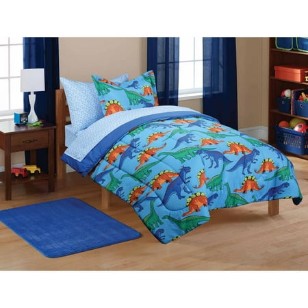 mainstays kids dinosaur coordinated bed in a bag, 1 each - walmart