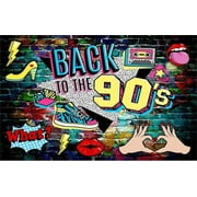 CUSTOM Back to 80s 90s Birthday Party Backdrop Theme Banner Hip Hop Graffiti Wall Decor