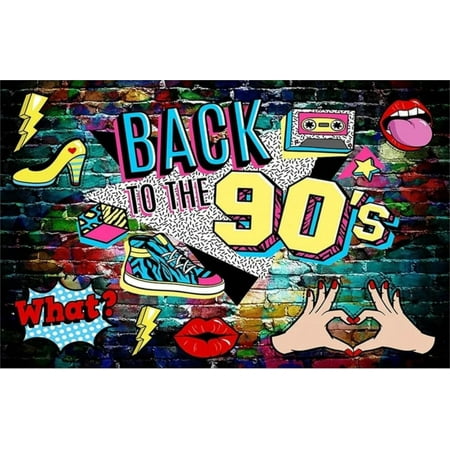 CUSTOM Back to 80s 90s Birthday Party Backdrop Theme Banner Hip Hop Graffiti Wall Decor
