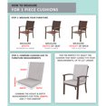 thumbnail image 3 of 3i Products, Inc. Textured Highback Dining Chair Cushion - 21" wide x 42" long x 4" thick Scarlet Red, 3 of 3