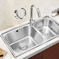 thumbnail image 4 of SeekLGT Bathroom Basin Overflow Cover Silver Mesh Ring Sink Trim for Ceramic Washbasin Artistic Overflow Hole Cap for Kitchen 1PC, 4 of 7