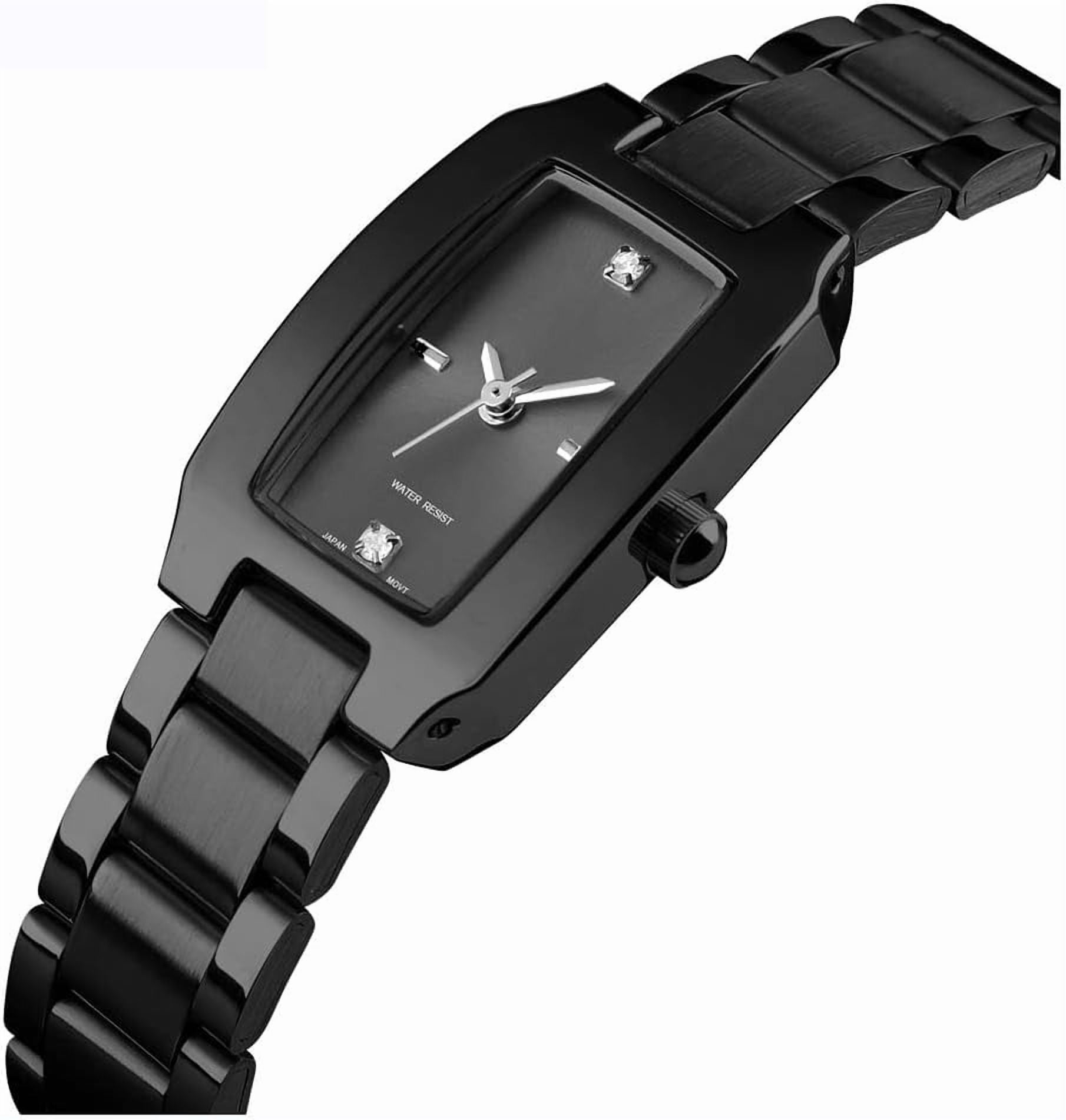 Square Watches for Women, Women's Wristwatches, Ladies Waterproof Stainless Steel Analog Small Dainty Gold Watch for Women