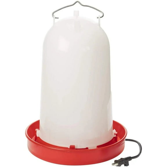 API Heated Chicken or Bird Waterer Heated Poultry Waterer, 3 Gallon