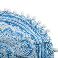 thumbnail image 2 of Coussin Rond 43x43cm Coussin Rond Épaissi en Lin pour Chaise de Bureau Housse de Coussin de Méditation Pouf à Imprimé Floral Pouf Rétro Boho, 2 of 11