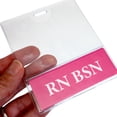 thumbnail image 5 of 20 Pack - RN BSN BadgeBottom Horizontal RN BSN Badge Buddy & RN BSN Badge Holder Combo - Heavy Duty 2 in 1 Badge Bottom I’D Nursing Accessories - Double Sided Clear Sleeve by Specialist ID, 5 of 6