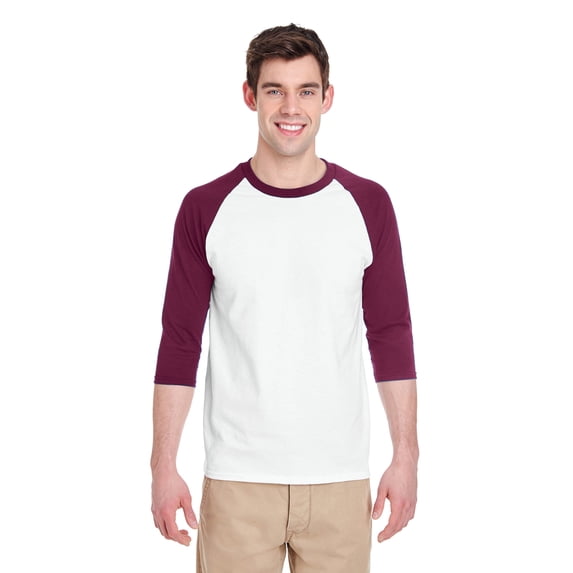 Gildan Adult Heavy Cotton™ 5.3 oz. 3/4-Raglan Sleeve T-Shirt - G570