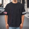 thumbnail image 2 of CONZONE 250Th Anniversary Usa Mens T-Shirts Short Sleeve 4Th Of July T Shirts for Men Crew Neck Patriotic Usa Flag Graphic Independence Day Tee Tops, 2 of 4