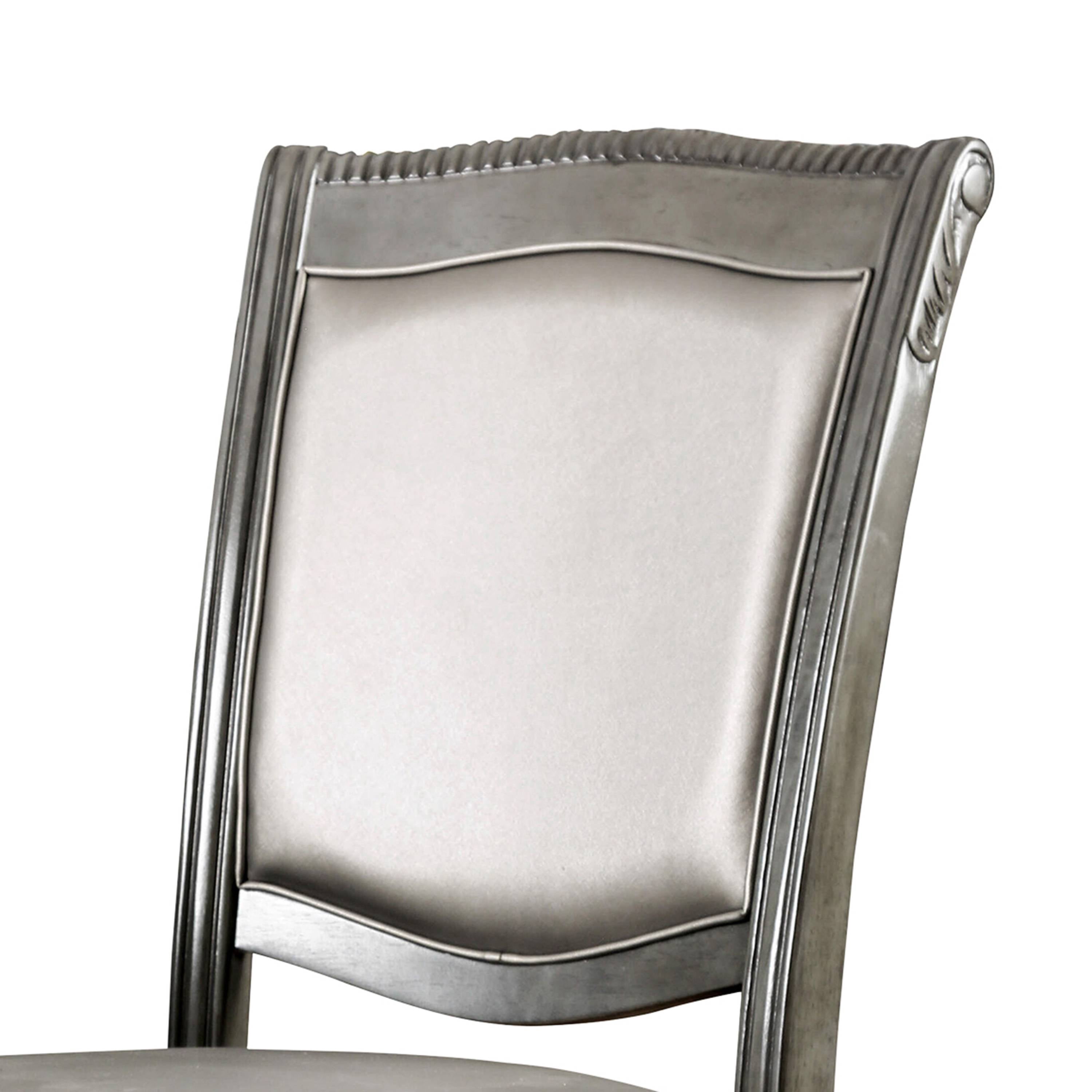 Furniture of America Paxton Padded Dining Side Chairs - Set of 2, Gray