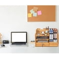 thumbnail image 5 of Organizador de escritorio de madera con cajón Almacenamiento de archivos de escritorio de gran capacidad Clasificador de documentos A4 Suministros de oficina Caja de almacenamiento para el hogar Ofici kaili Sencillez, 5 of 5