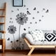 thumbnail image 3 of Pegatinas de pared FLORES DE DIENTE DE LEÓN negras (150 x 114 cm) I mariposa, plantas, rama de árbol I pegatina de pared autoadhesiva para sala de estar, dormitorio, cocina, oficina, adulto, niño, 3 of 5