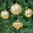 thumbnail image 2 of Esferas De Navidad Importadora La Merced 10 cm Paquete 20 Pz Dorada brillante Plástico Alta Resistencia, 2 of 2