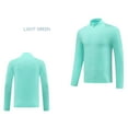 thumbnail image 2 of MuZeFu Mens Shirts Long Sleeve Casual mens Lightweight Breathable And Sport Train Solid Color Zipper Long Sleeve Stand Collar Shirt, 2 of 2