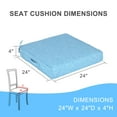 thumbnail image 3 of Aoodor Patio Chair Cushions Set of 2, 24 x 24 x 4 Inch Water Resistant Outdoor Seat Cushions with Handle and Ties, Square Corner Cushions for Patio Furniture Garden Lawn, Lake Blue, 3 of 8