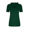 thumbnail image 3 of Birdeem Mode Femmes Décontracté Uni Chandail à Enfiler Col en V Manches Courtes T-Shirt Hauts Blouse, 3 of 3