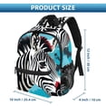 thumbnail image 2 of Zebra Large Capacity Backpack with Adjustable Shoulder Strap, Printed Design, Lightweight , Shoulder Backpack Book Bag, Small Backpack Purses for Teens, 2 of 6