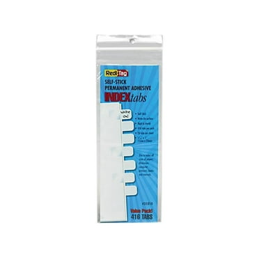 "Avery Printable Self-Adhesive Plastic Tabs, 1-1/4"", White, Pack of 96 ...