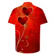 thumbnail image 4 of Jjayotai Men Valentine's Day Hawaiian Shirts, Short Sleeve Printed Regular Fit Summer Beach Tops, Casual Button Down Aloha Shirt Multicolor XXXXL, 4 of 5
