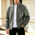 thumbnail image 2 of Men Winter Warm Versatile Outwear Coat Solid Color Long Sleeved Stand Up Collar Casual Outerwear With Pockets Daily Commute Street Style, 2 of 6