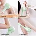 thumbnail image 3 of Electric Body Brush Back Scrubber for Shower, Waterproof Long Dual Handle Power Body Scrubber with 3 Heads, Rechargeable Bath Brush & 2 Speeds, for Cleansing, Exfoliating and Massaging Skin, 3 of 10