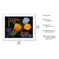 thumbnail image 2 of Tulip Brand Pears - Vintage Fruit Crate Label c.1950s - Fine Art Rolled Canvas Print 20in x 26in, 2 of 4