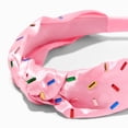thumbnail image 3 of Claire's Knotted Headbands for Girls Age 8+, Tweens & Teens Size - Cute & Comfortable Fashion Hairband Kids Hair Accessories - Pink Satin Sprinkles, 3 of 3