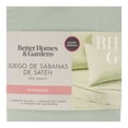 thumbnail image 4 of Juego de Sábanas Better Homes & Gardens 4 Piezas Tamaño Matrimonial Diseño Liso Verde, 4 of 4
