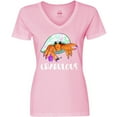 thumbnail image 3 of Inktastic Crabulous Cute Hermit Crab with Purple Nail Polish Women's V-Neck T-Shirt, 3 of 5