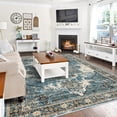 thumbnail image 2 of General Washable 8x10 Area Rugs - Large Rugs for Living Room Stain Resistant Carpet Vintage Rugs for Bedroom with Non Slip Backing Home Decor Floor Decoration Mat (8x10 Blue), 2 of 16
